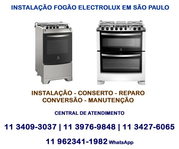 Instalação fogão Electrolux em São Paulo