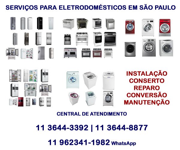 serviços para eletrodomésticos